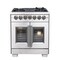 Forno Capriasca 30In. Freestanding French Door Dual Fuel Range FFSGS6387-30 - alternate 1